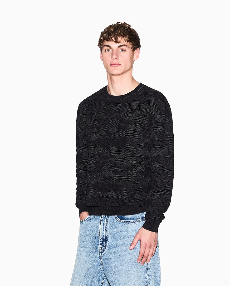 Imagem 0 de Camisola de Malha Regular Fit com Gola Redonda