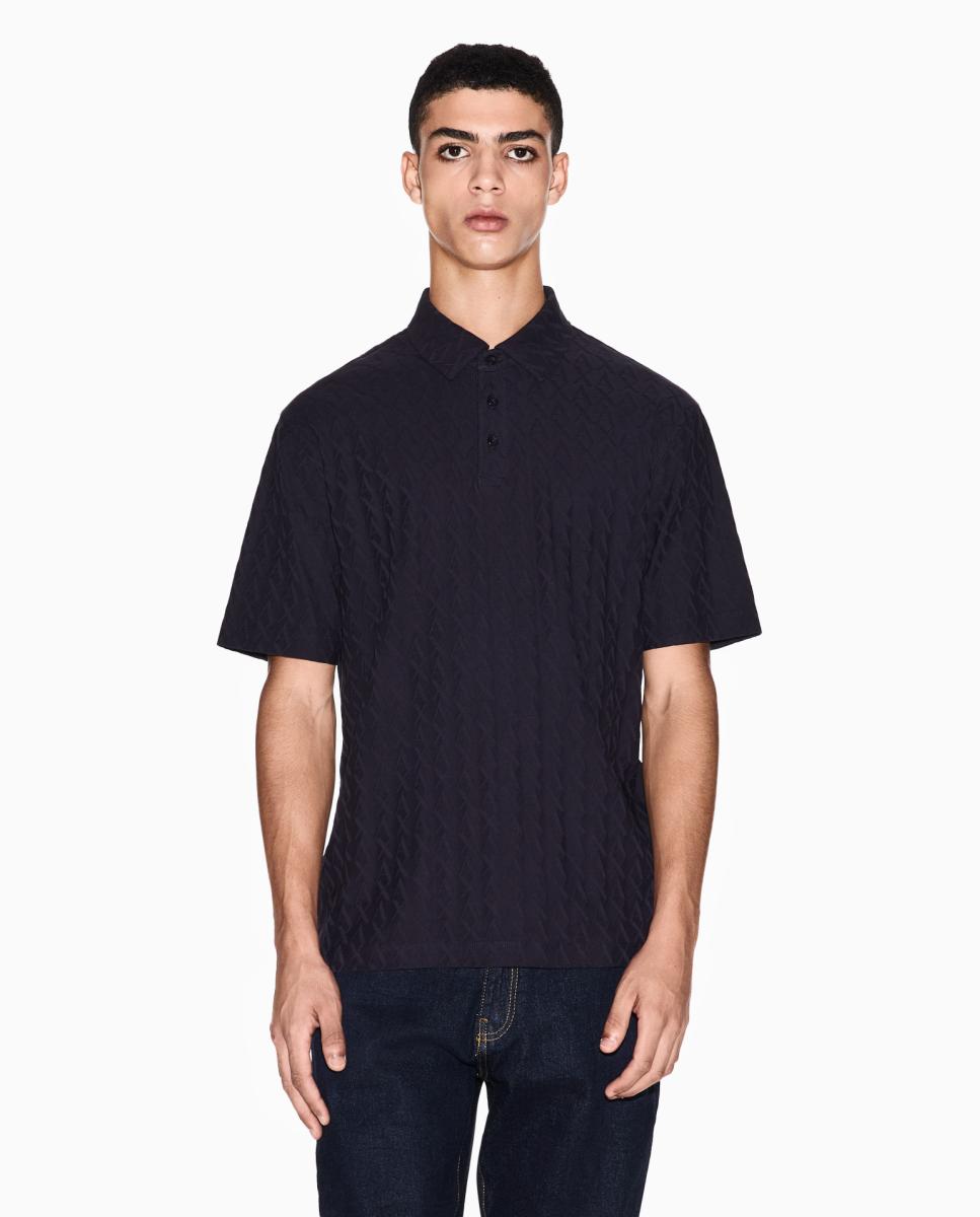 Imagem 0 de Polo em Jacquard de Algodão com Manga Curta