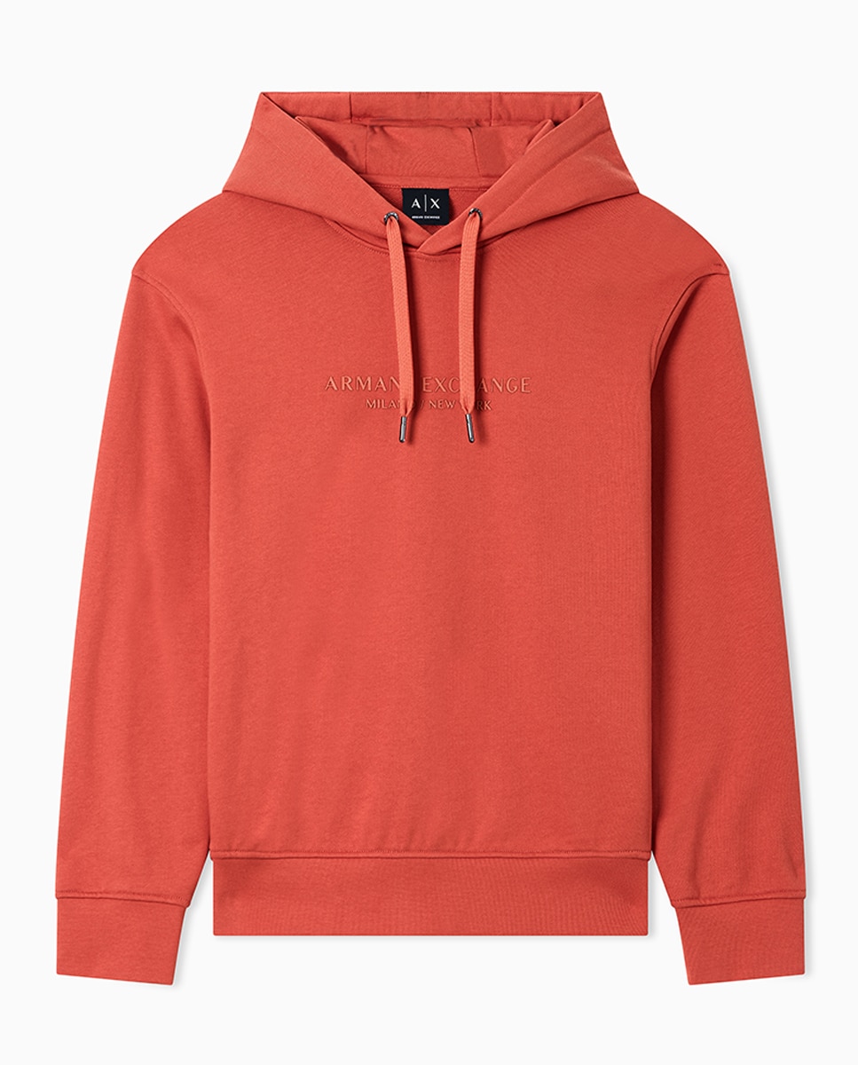 Sweatshirt com Logótipo a Condizer e com Capuz Laranja-2