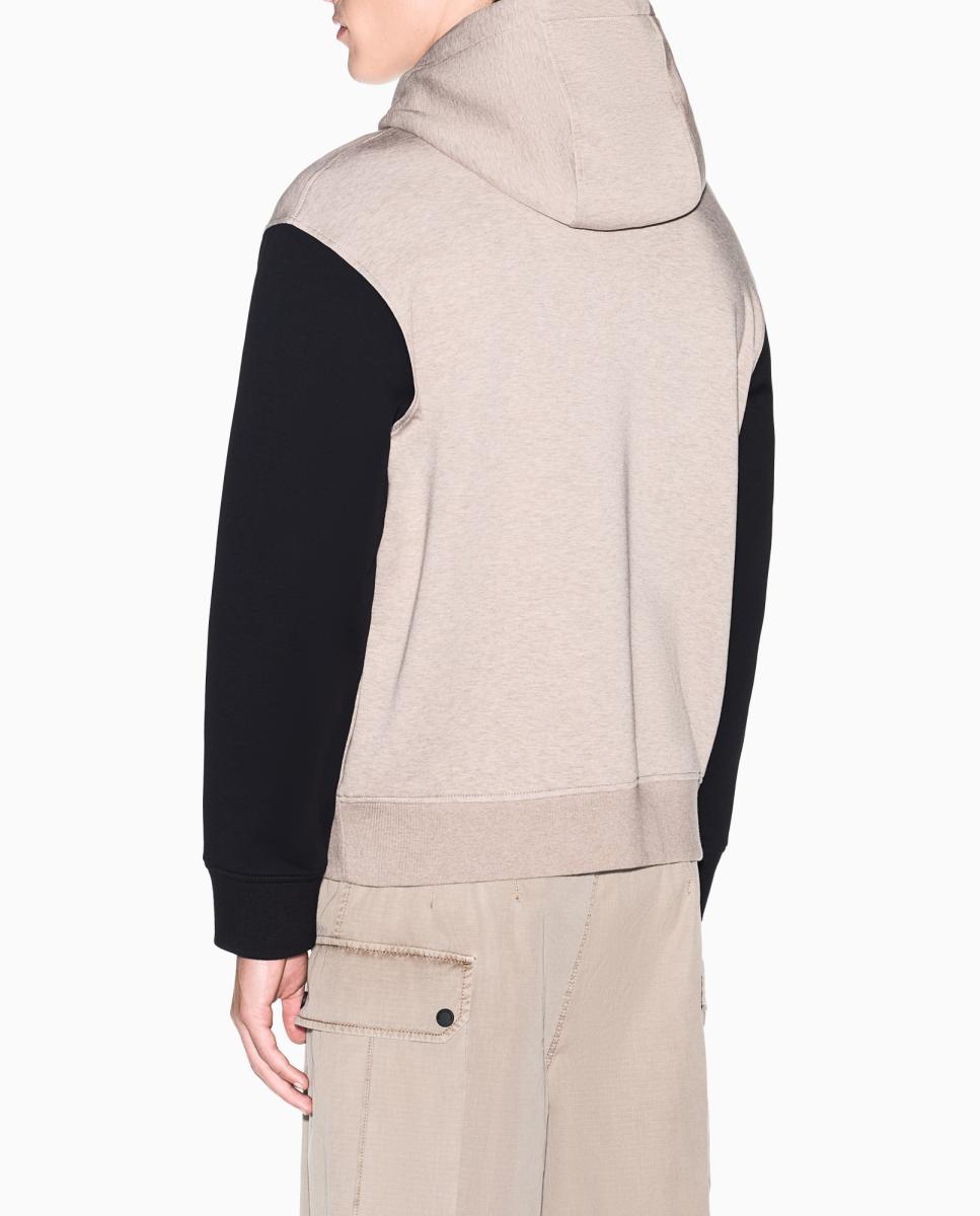 Sweatshirt com capuz e logótipo Bege-2