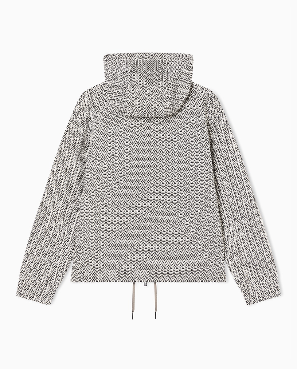 Sweatshirt com Capuz e Estampado Creme-3
