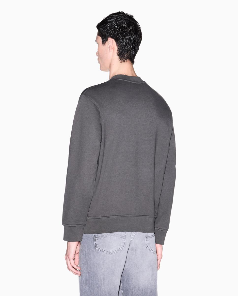 Sweatshirt com Logótipo a Condizer e Gola Redonda Verde-militar-3
