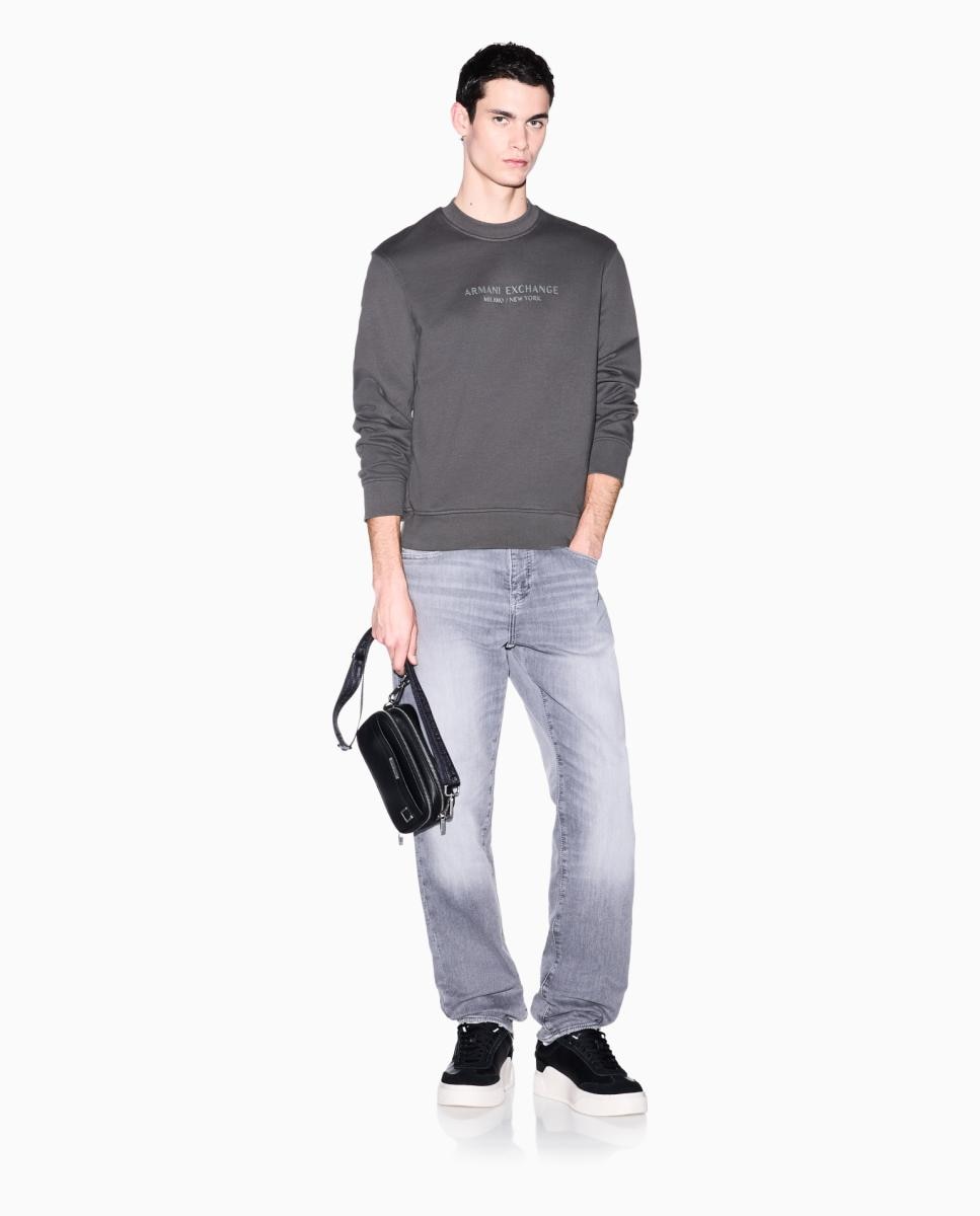 Sweatshirt com Logótipo a Condizer e Gola Redonda Verde-militar-5