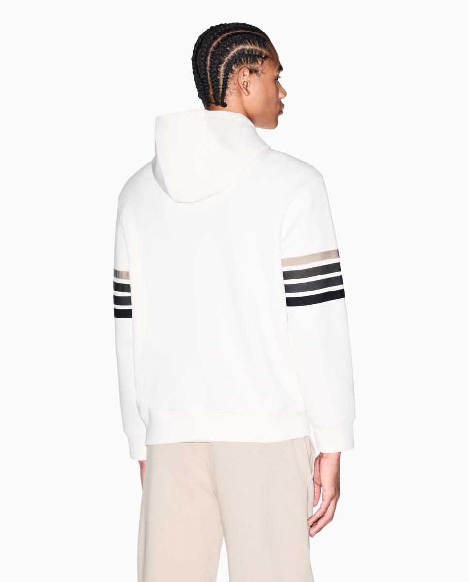 Sweatshirt com Estampado e Capuz Ajustável Creme-2