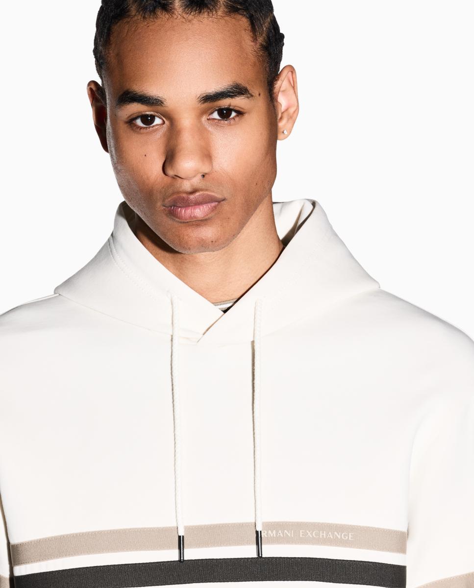 Sweatshirt com Estampado e Capuz Ajustável Creme-3