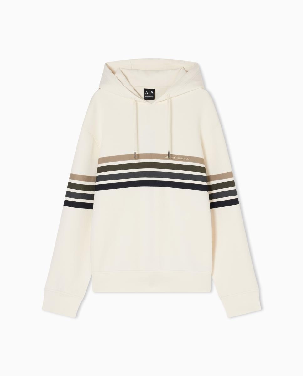Sweatshirt com Estampado e Capuz Ajustável Creme-4