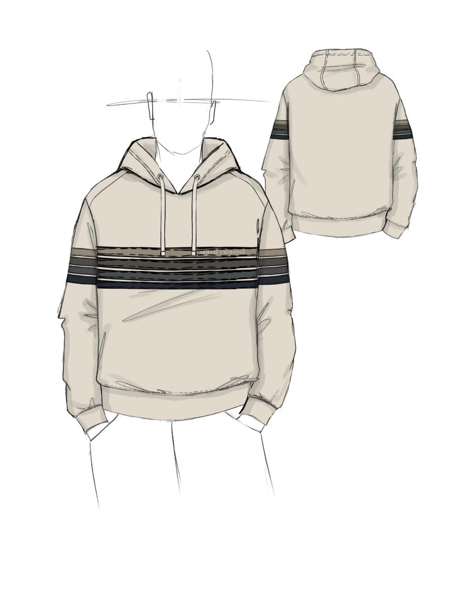 Sweatshirt com Estampado e Capuz Ajustável Creme-7