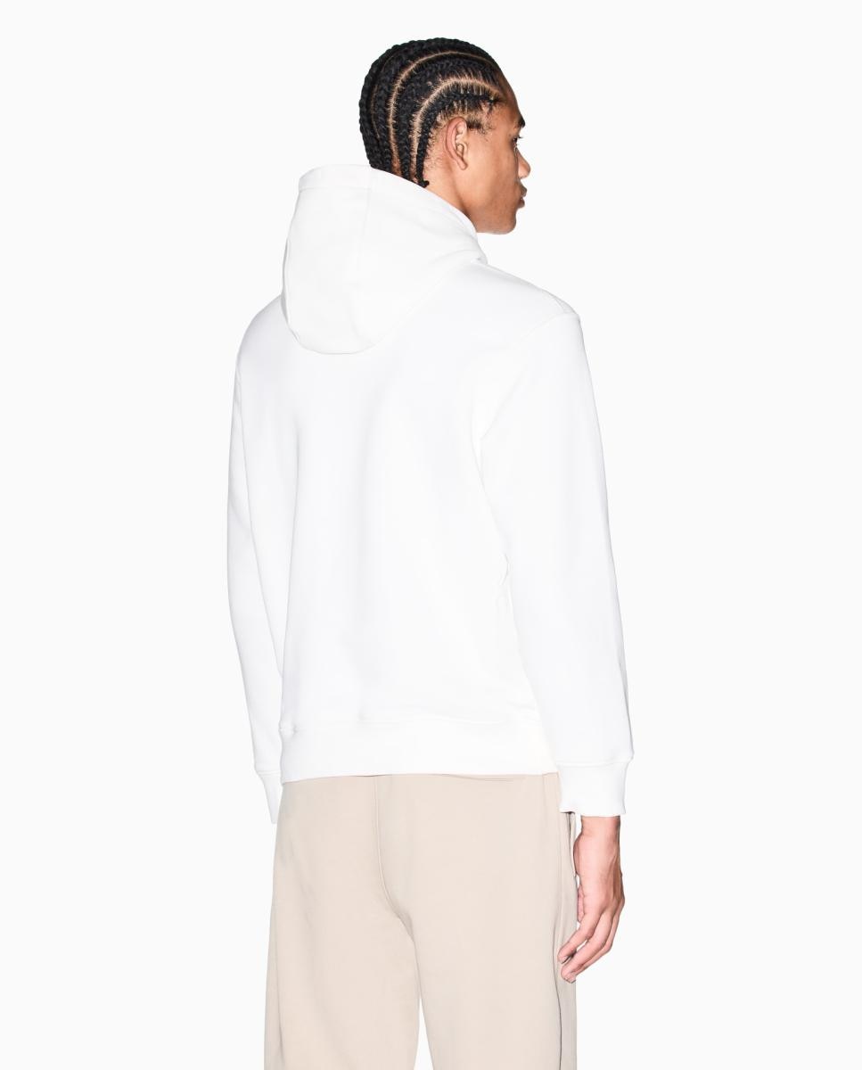 Sweatshirt com Estampado à Frente e Capuz Branco-2