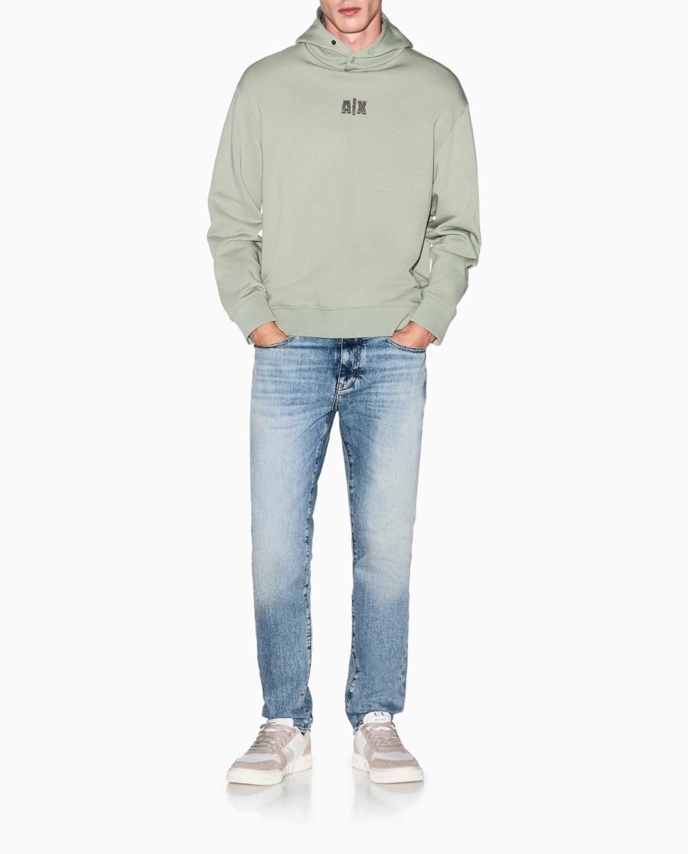 Imagem 0 de Sweatshirt com Logótipo à Frente e Capuz com Botões