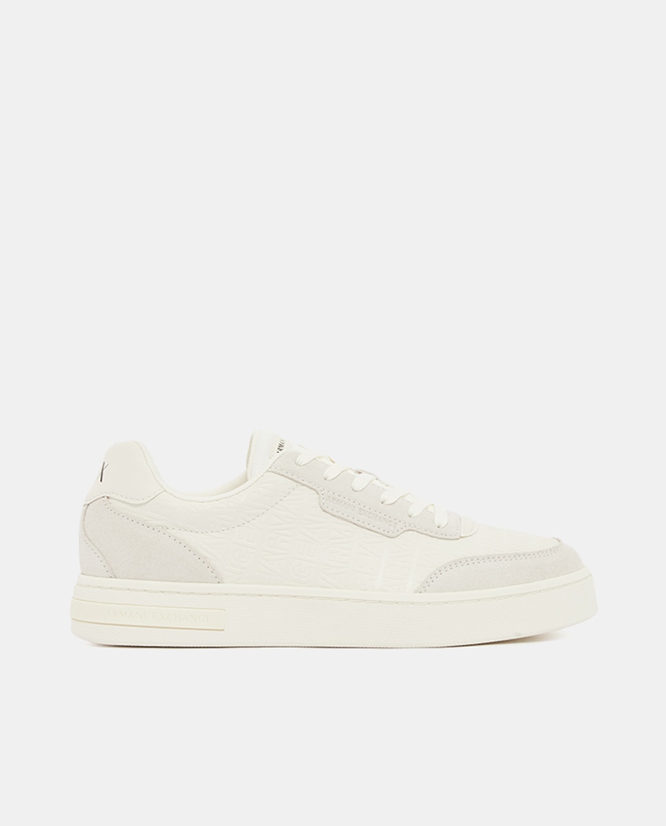 Armani Exchange - Zapatillas de hombre con multilogos en relieve.