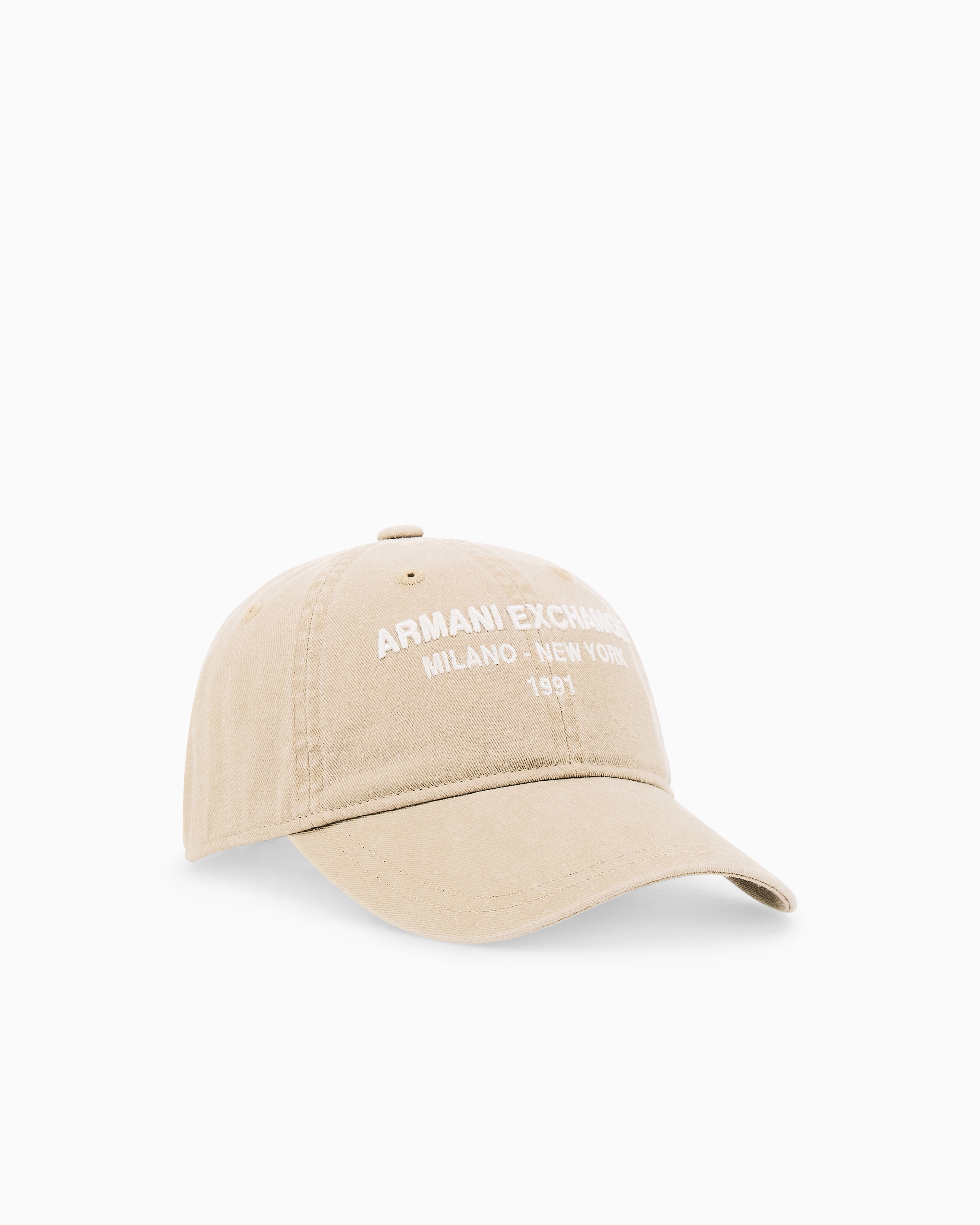 Gorra de hombre con logo efecto lavado - Armani Exchange - Topo Topo-1