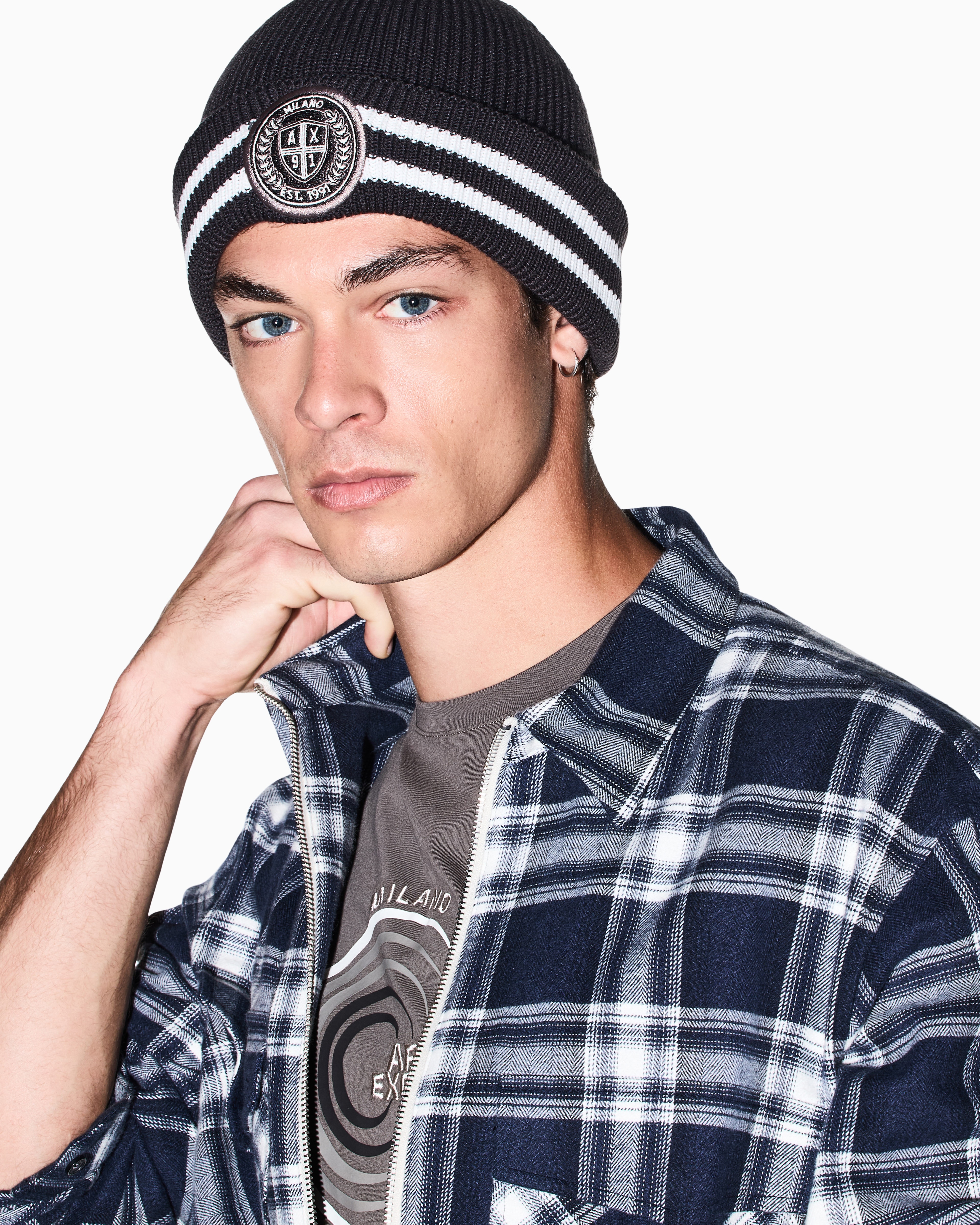 Gorro de Malha com Logótipo Castanho-4