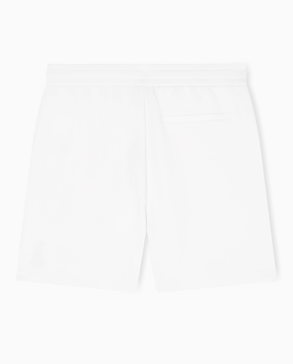 Calções Lisos com Logótipo Bordado Branco-3