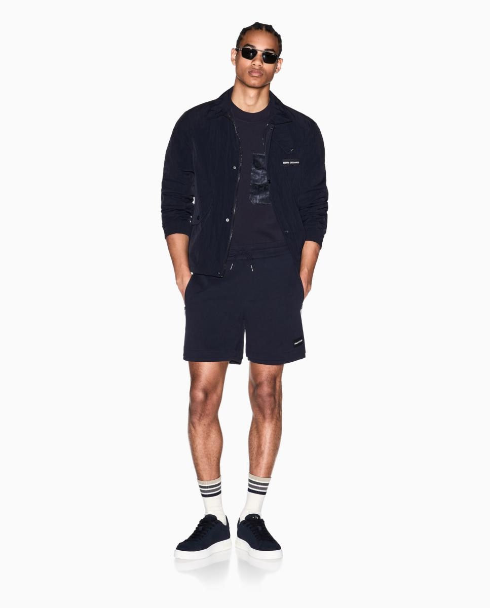 Armani Exchange - Bermuda de hombre con cintura elástica y bolsillos cremallera.