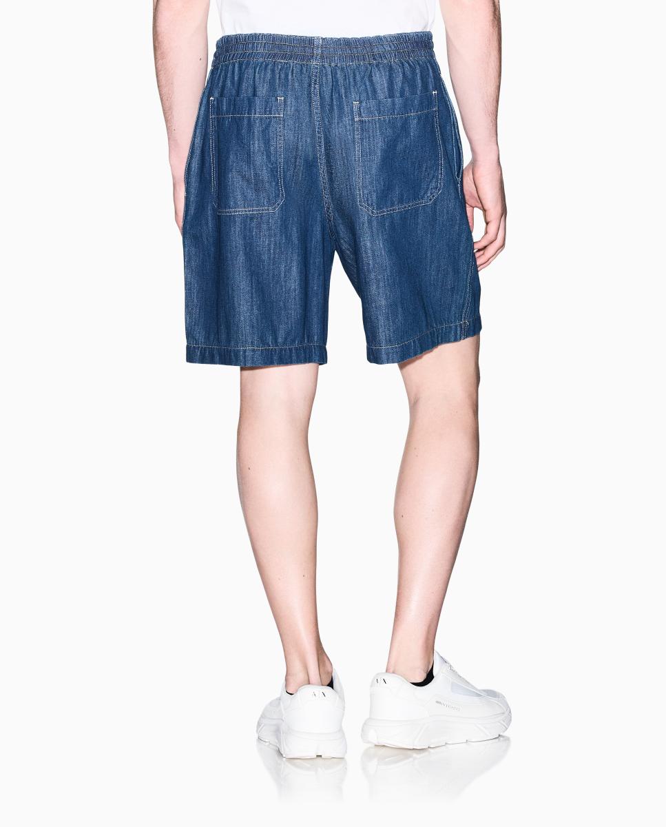 Bermudas de Ganga com Cordões Azul-índigo-3