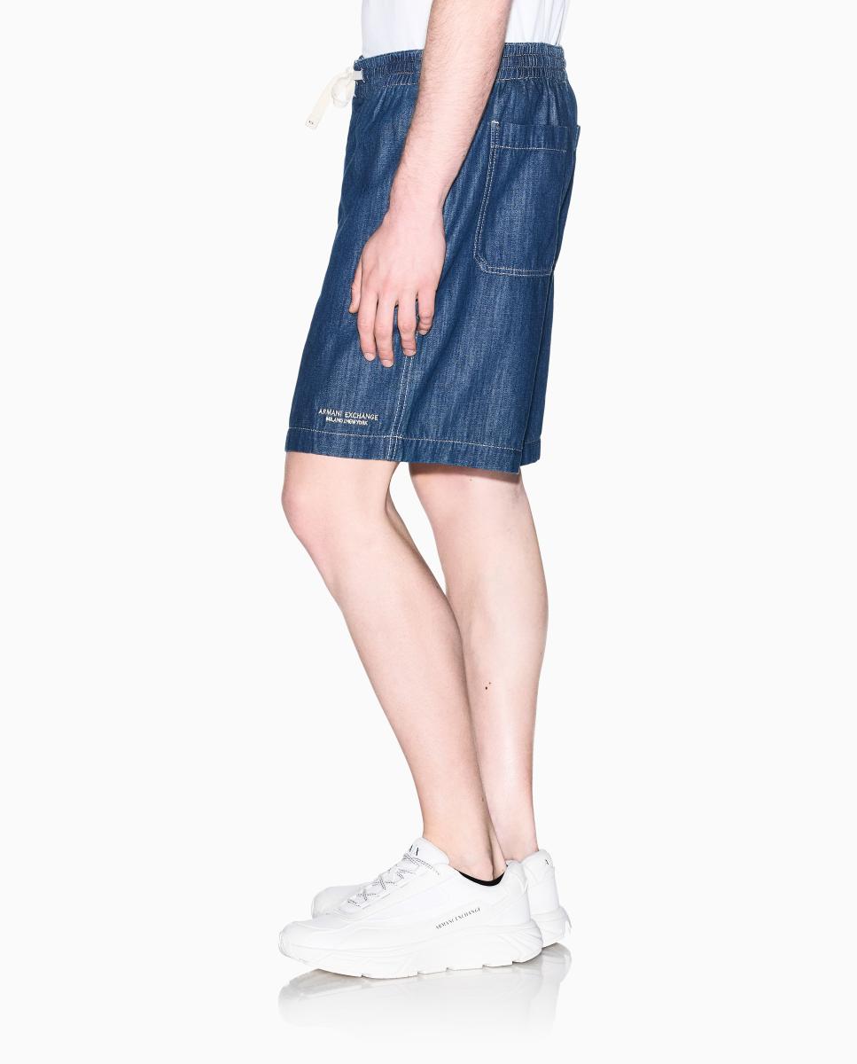 Bermudas de Ganga com Cordões Azul-índigo-4