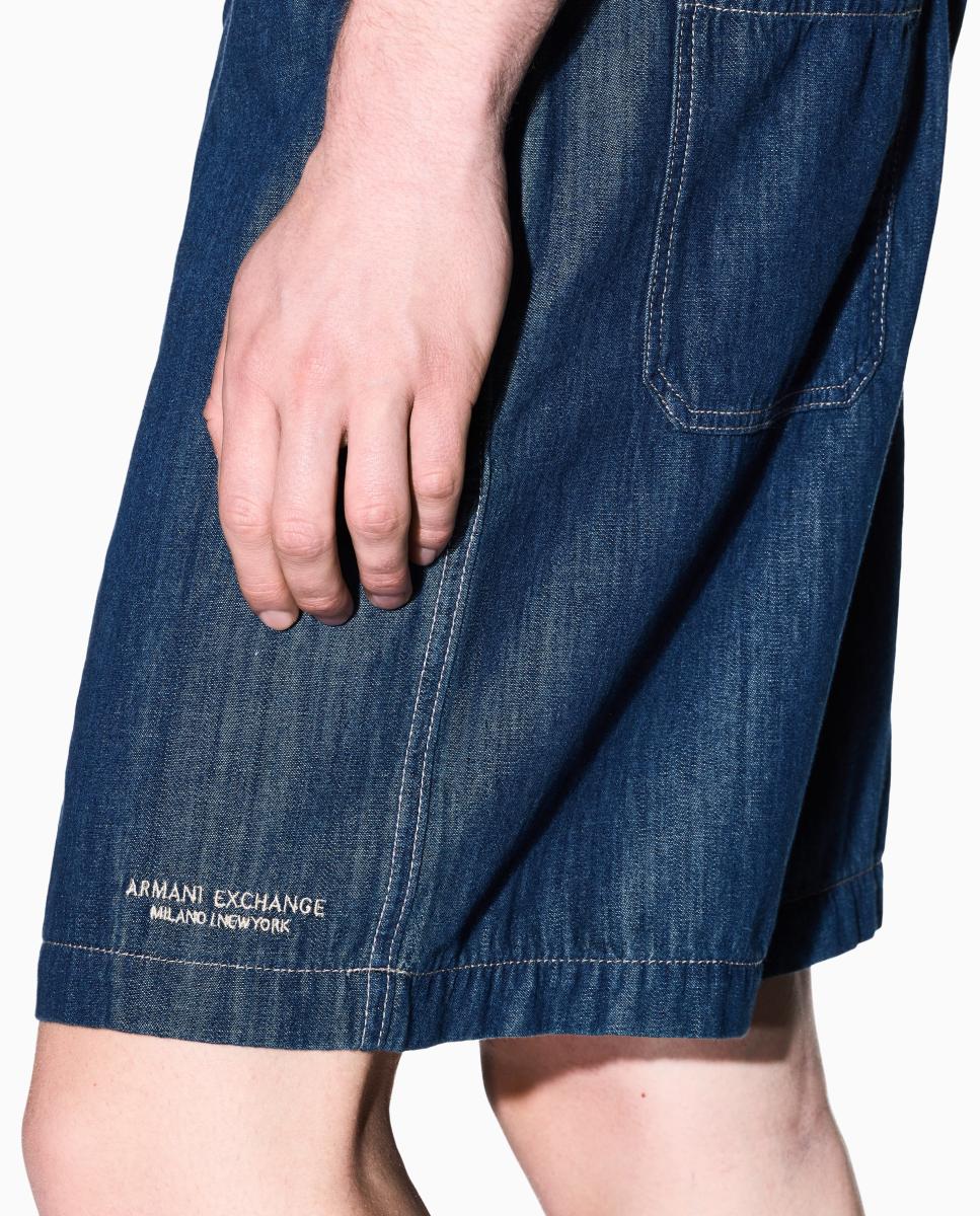 Bermudas de Ganga com Cordões Azul-índigo-5
