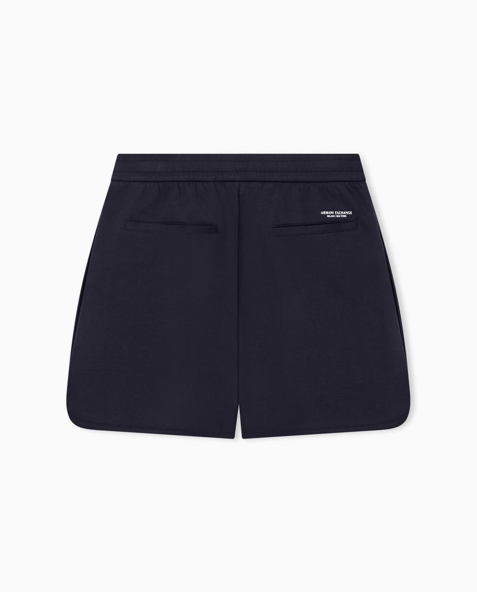 Bermudas de Felpa com Estampado Azul-marinho-6