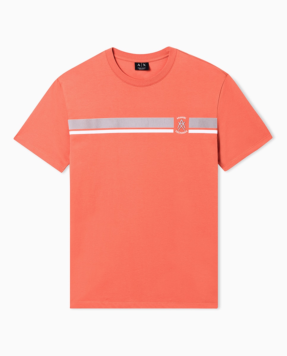 T-shirt Regular Fit com Manga Curta Laranja-4