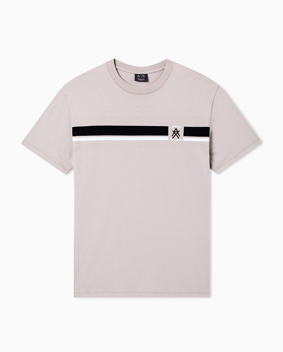 T-shirt Regular Fit com Manga Curta Castanho-claro-4