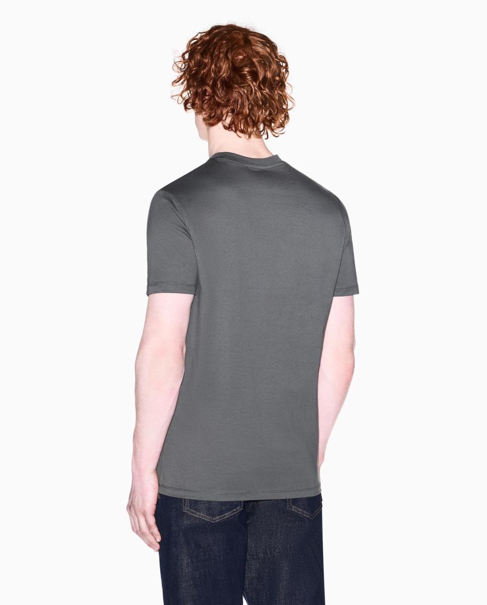 T-shirt de Manga Curta com Logótipo a Condizer Verde-militar-2