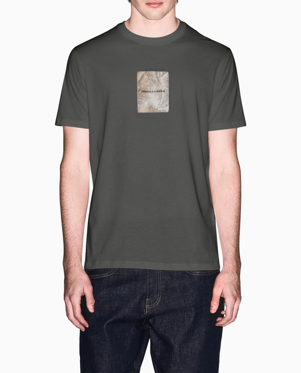 Imagem 0 de T-shirt de Manga Curta com Estampado de Palmeiras à Frente