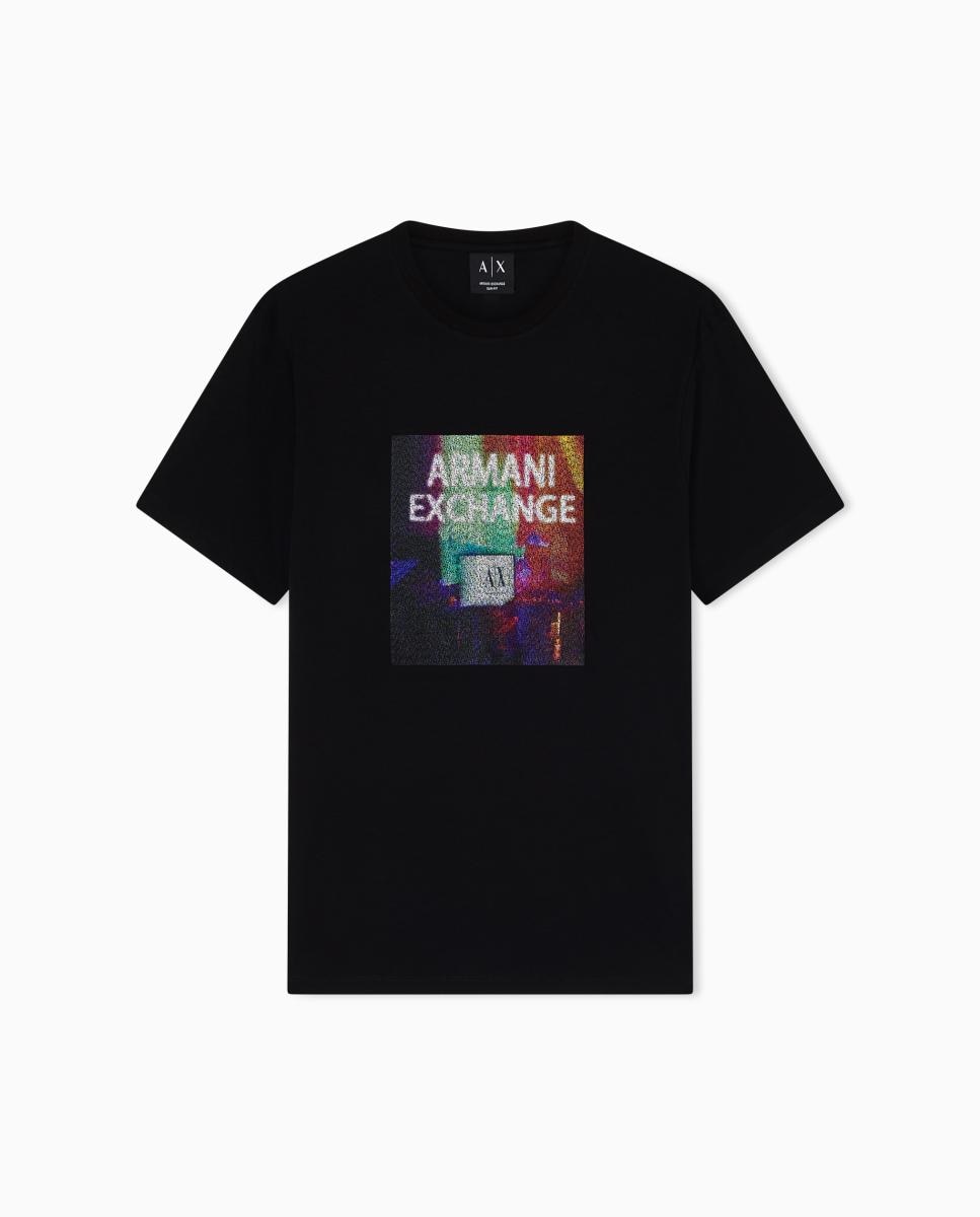 Imagem 0 de T-shirt de Manga Curta com Estampado Multicolor