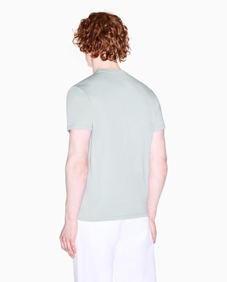 T-shirt de Manga Curta com Logótipo em Contraste Verde-claro-2