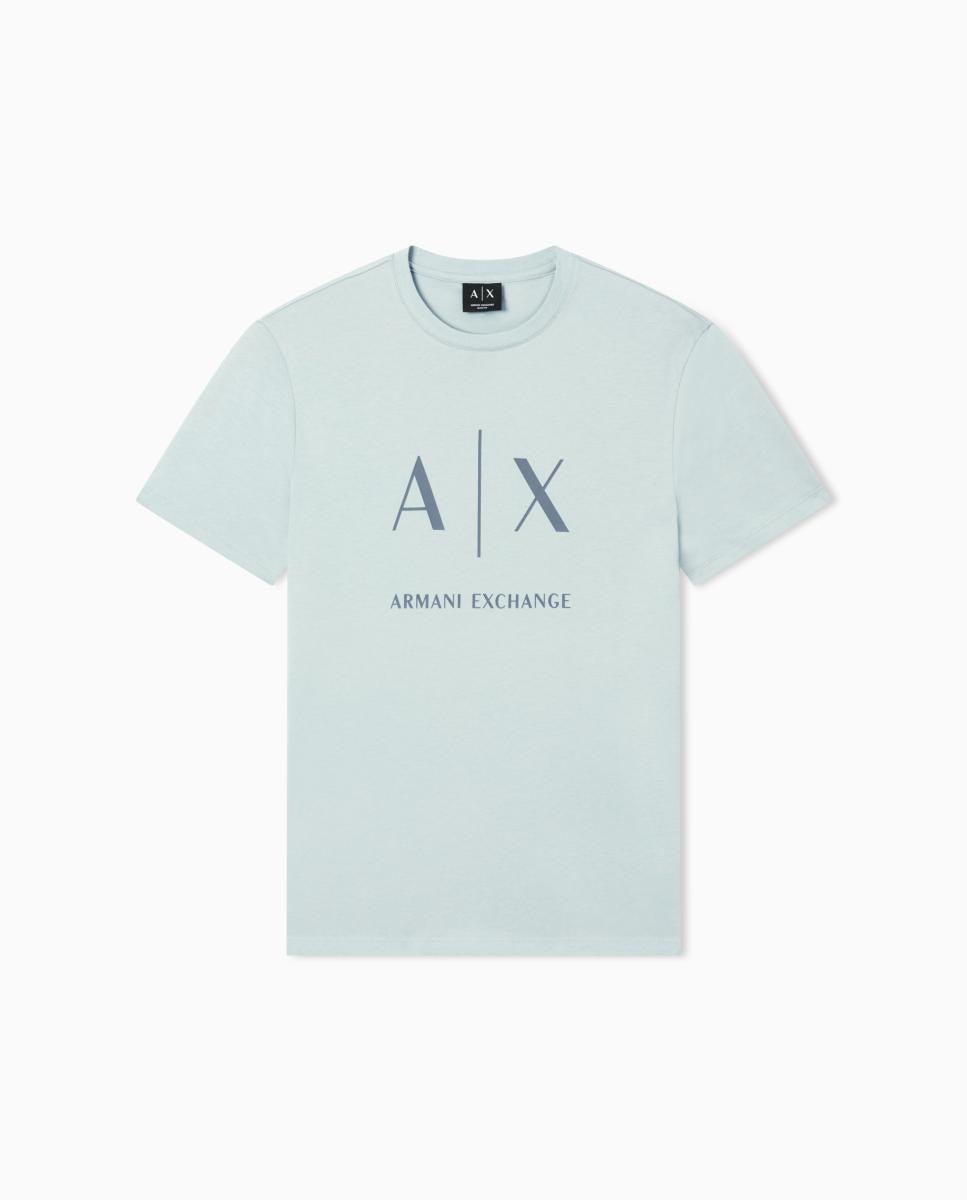 T-shirt de Manga Curta com Logótipo em Contraste Verde-claro-3