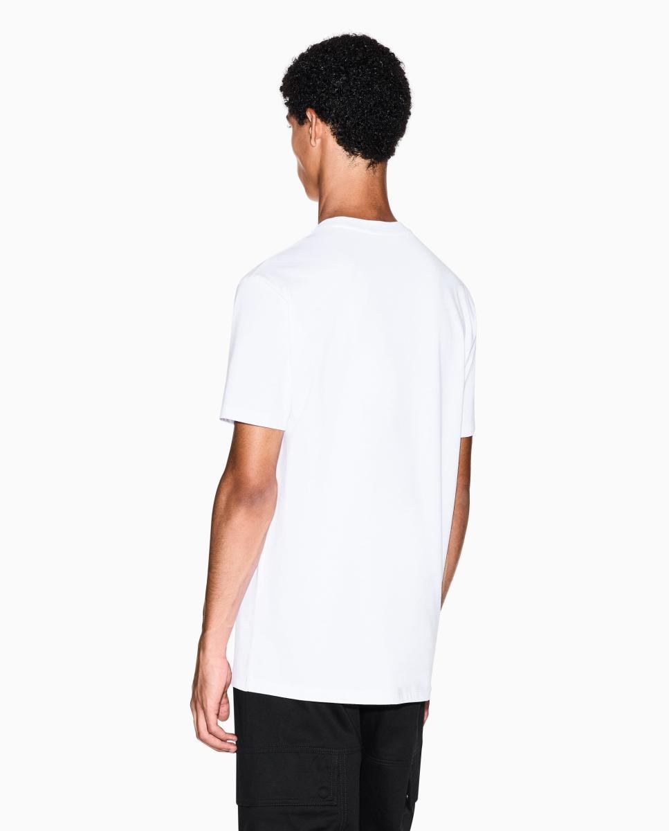 T-shirt de Manga Curta com Logótipo a Condizer Branco-2