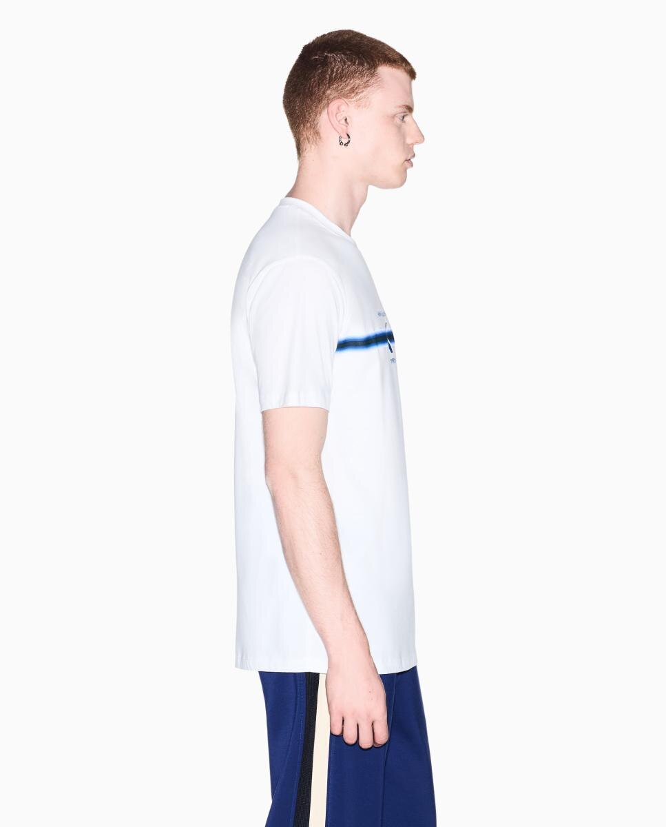 Camiseta de hombre manga corta con logo frontal - Armani Exchange - Blanco Blanco-2