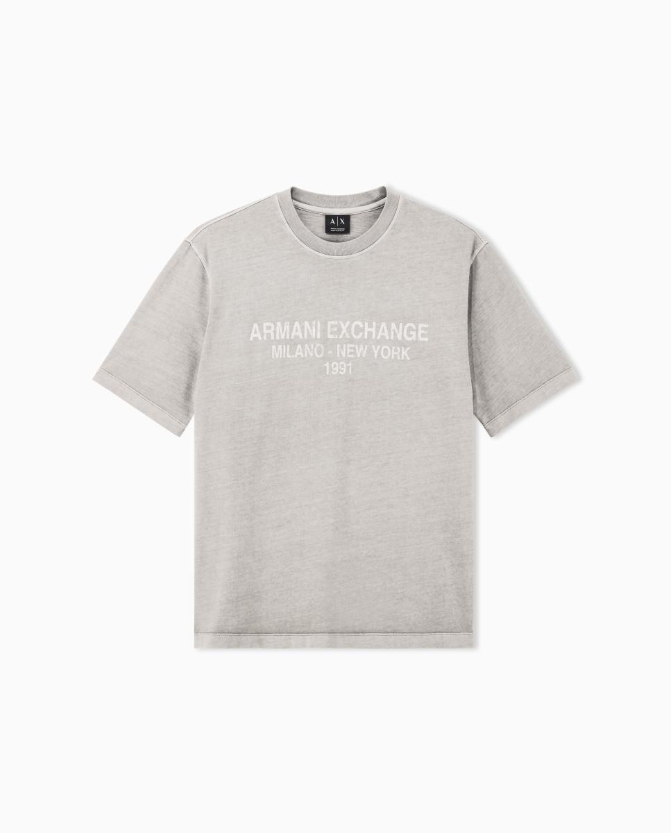 T-shirt de Manga Curta com Logótipo 1991 Taupe-5
