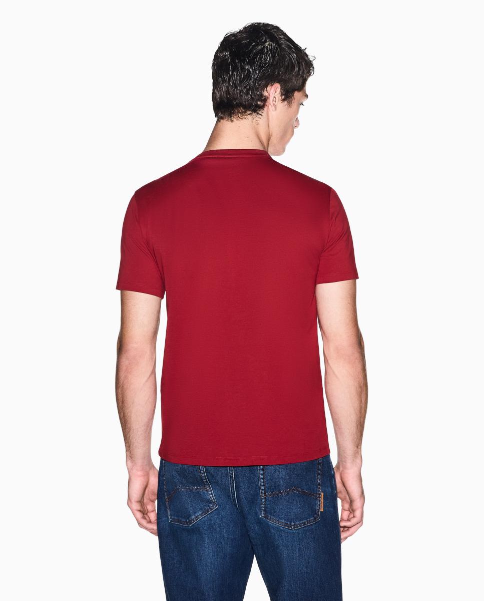 Camiseta de hombre manga corta con estampado - Armani Exchange - Burdeos Burdeos-1