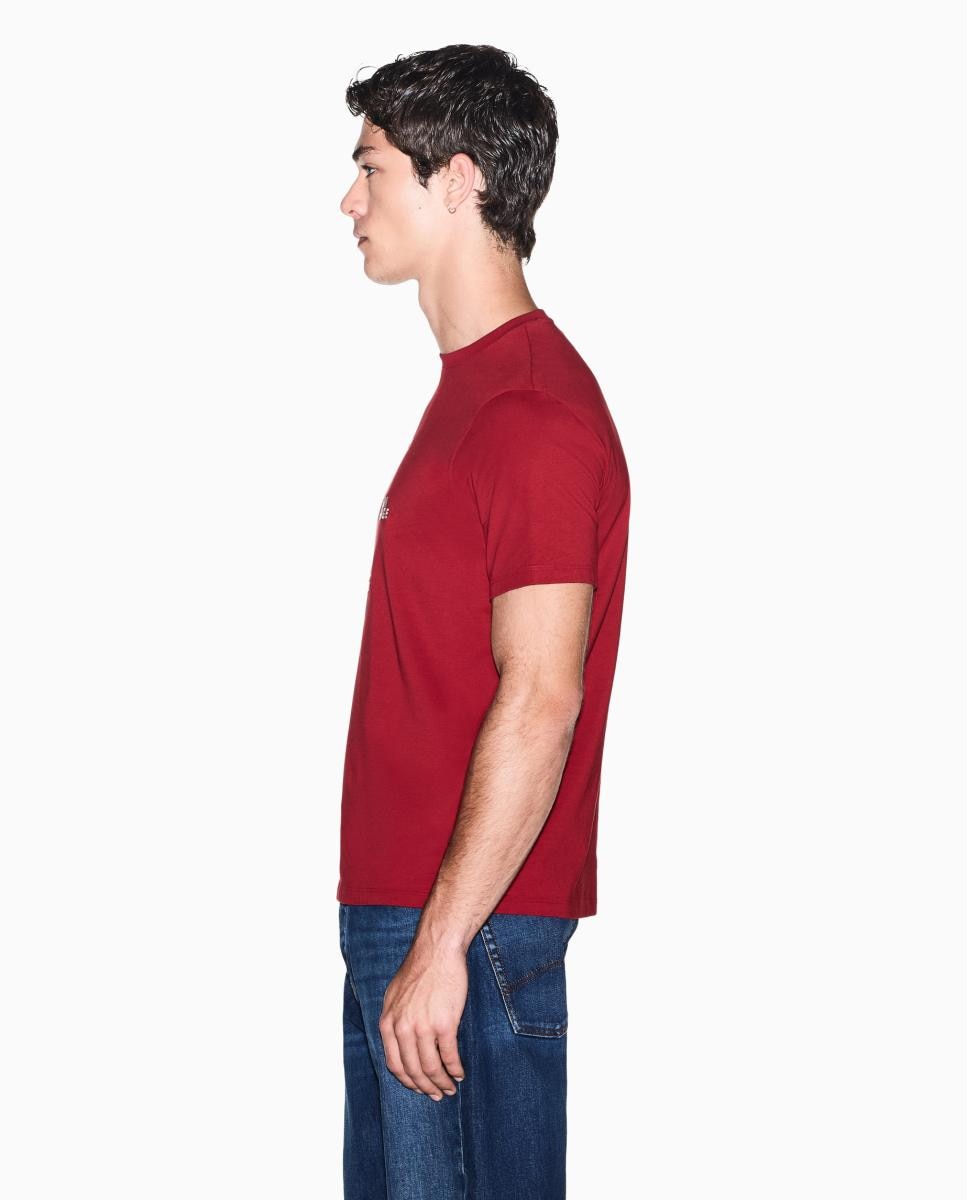 Camiseta de hombre manga corta con estampado - Armani Exchange - Burdeos Burdeos-3
