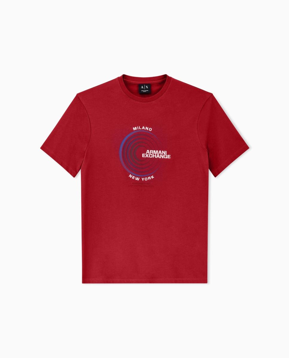 Camiseta de hombre manga corta con estampado - Armani Exchange - Burdeos Burdeos-7