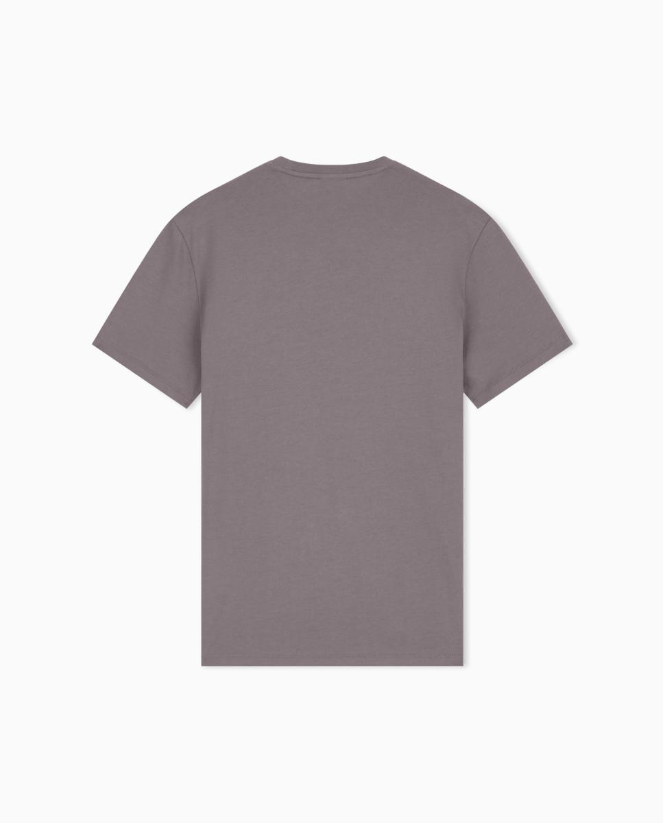 T-shirt de Manga Curta com Estampado Taupe-6