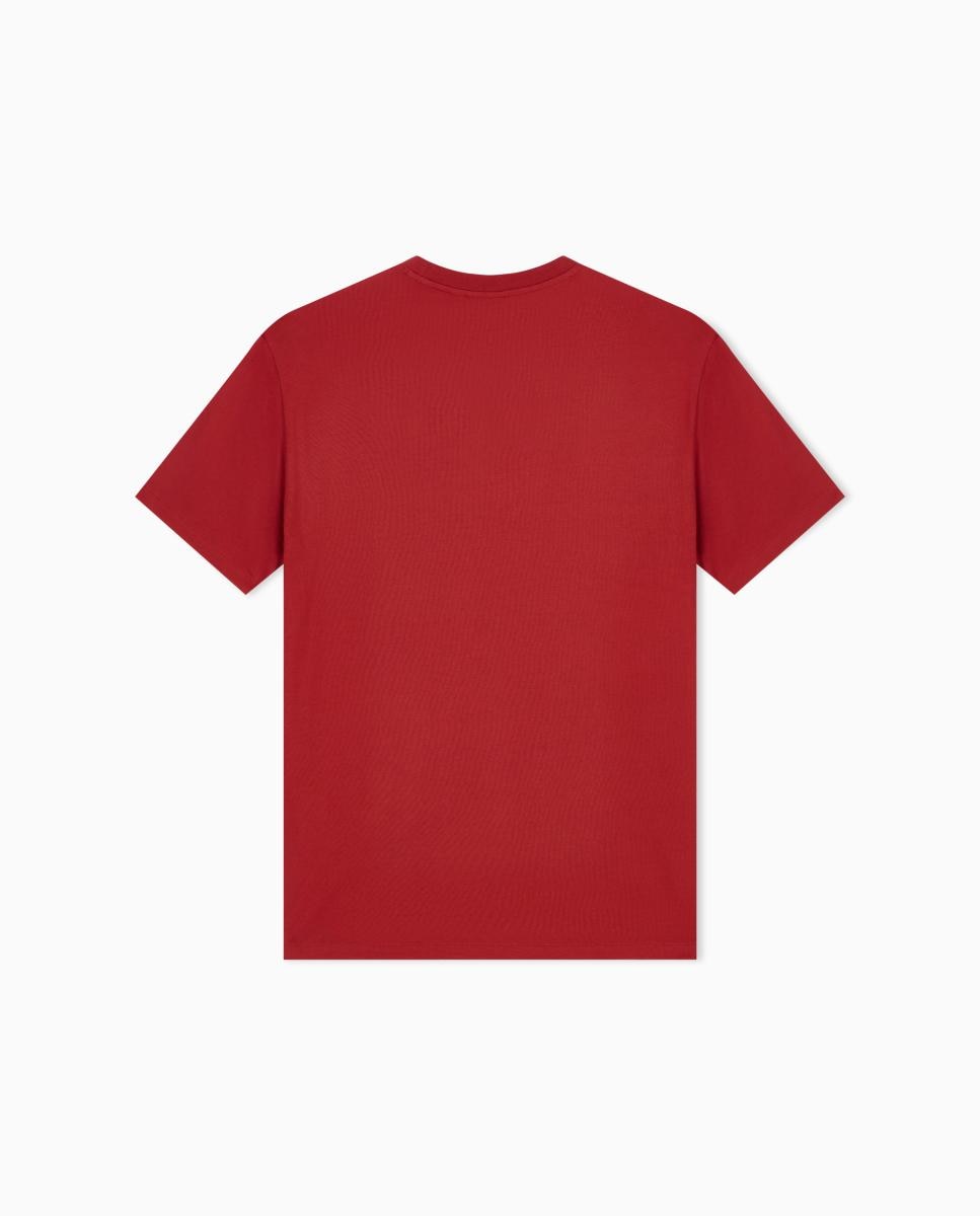 Imagen 7 de Camiseta de hombre manga corta con logo en aplicación flocada - Armani Exchange - Burdeos Burdeos