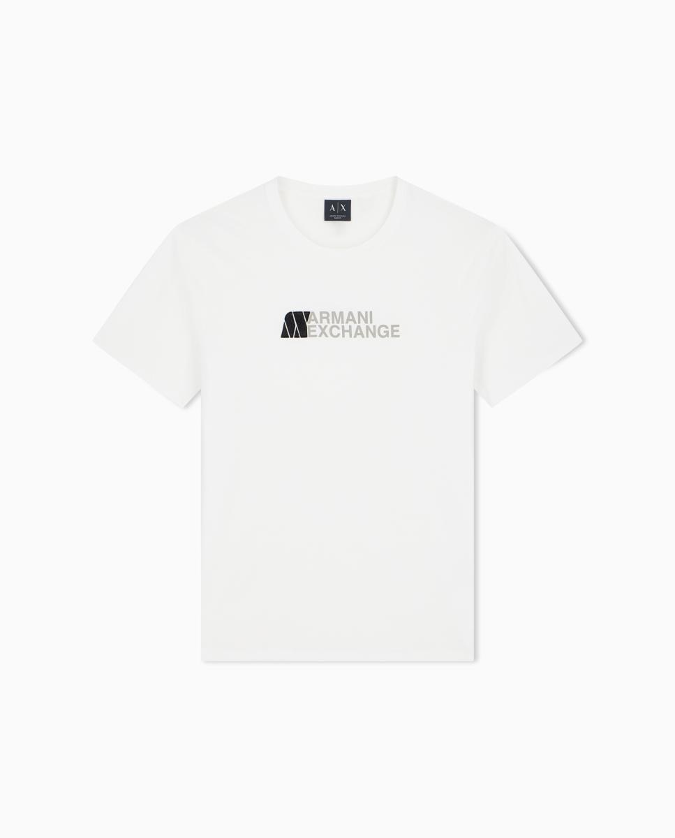 T-shirt de Manga Curta com Logótipos em Contraste Cru-6