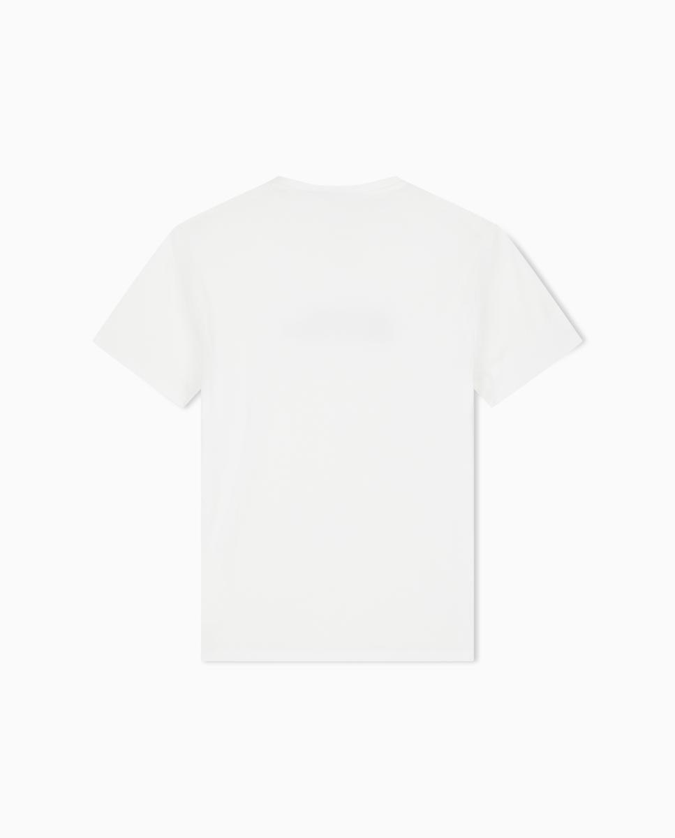 T-shirt de Manga Curta com Logótipos em Contraste Cru-7