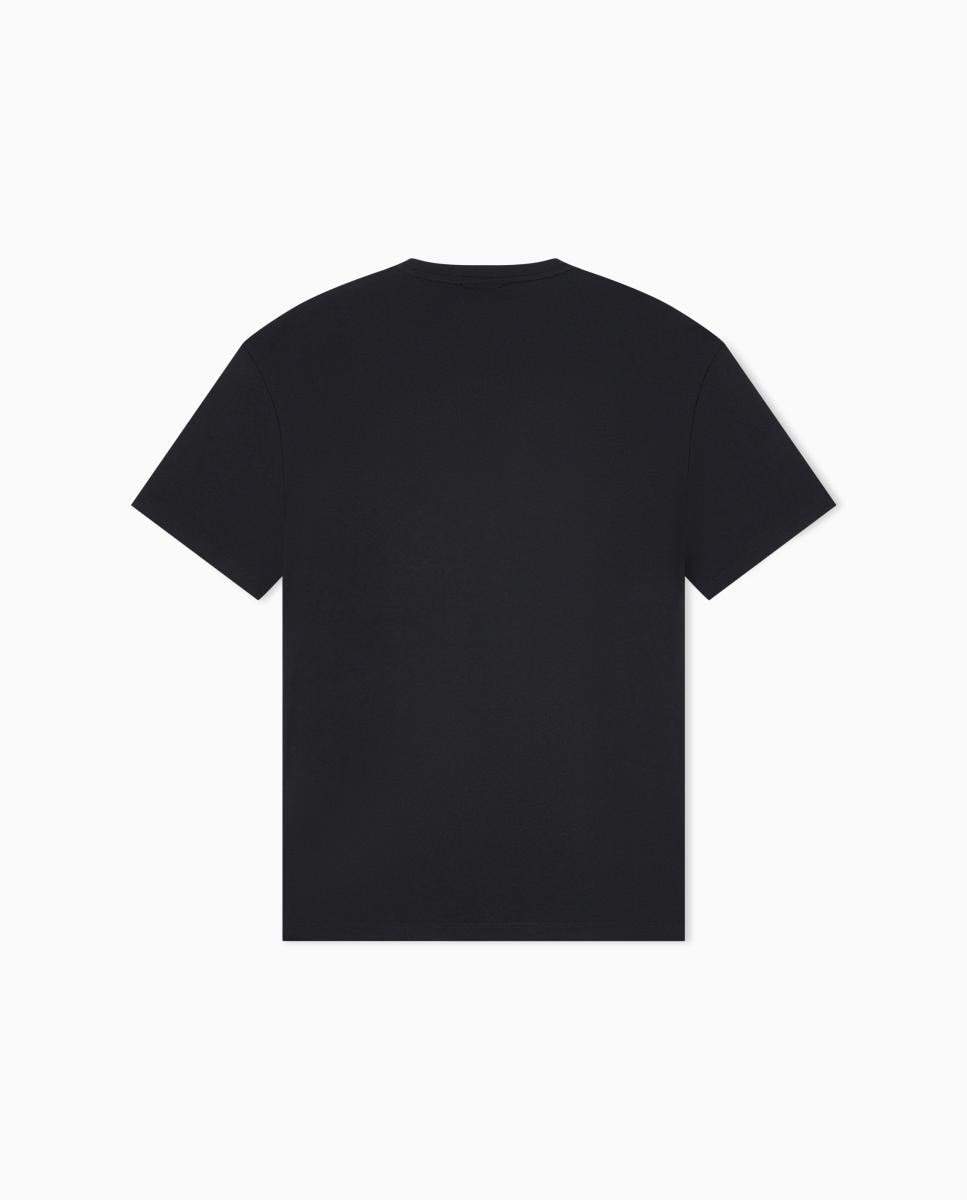 T-shirt de Manga Curta com Logótipo Gold Preto-7