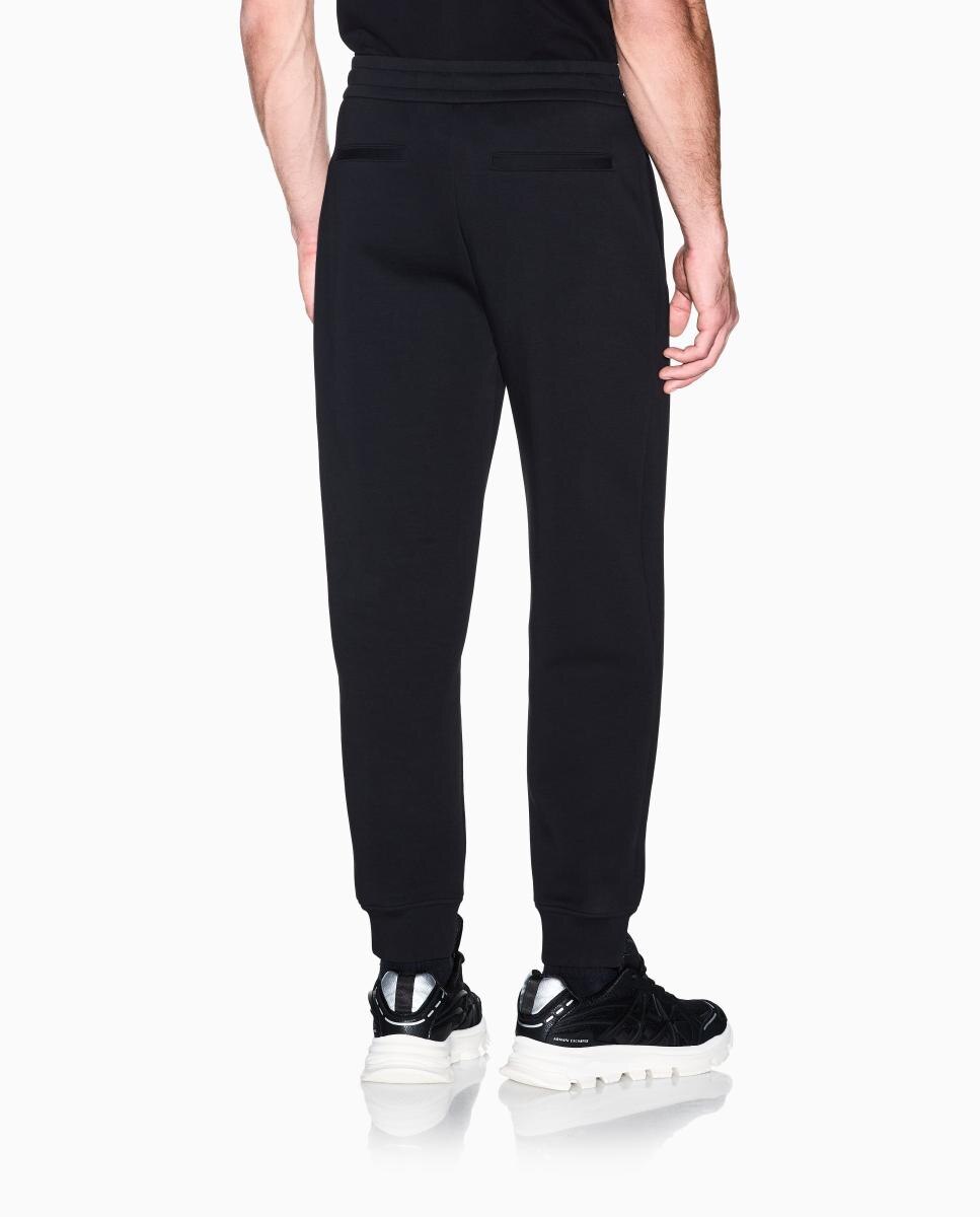 Pantalón deportivo de hombre corte regular con logo gold - Armani Exchange - Negro Negro-3