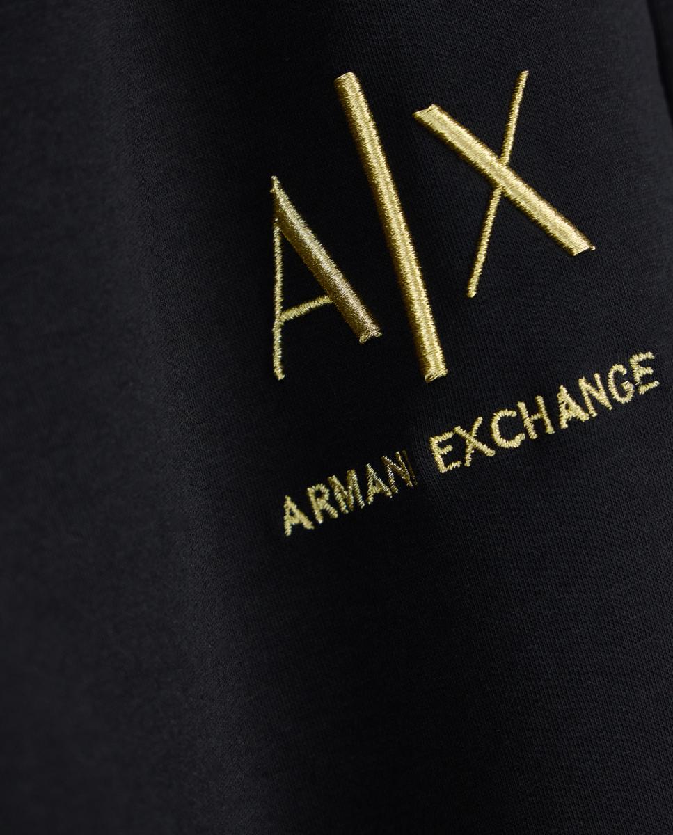 Pantalón deportivo de hombre corte regular con logo gold - Armani Exchange - Negro Negro-6