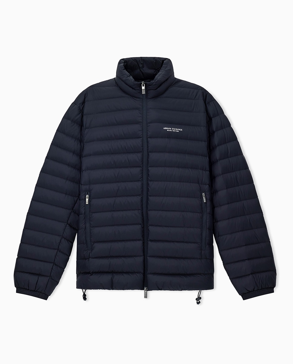 Plumífero de hombre acolchado con cremallera de doble carril - Armani Exchange - Azul marino Azul marino-4