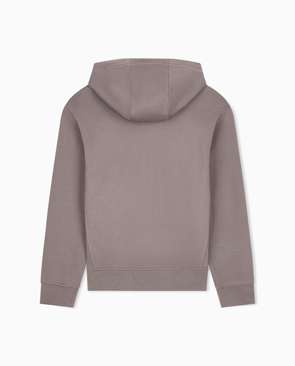 Sweatshirt com Capuz e Fecho de Correr Taupe-7