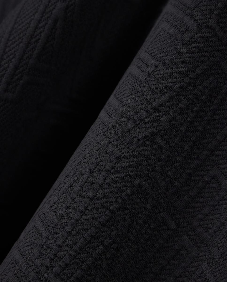 Sweatshirt com All Over Print de Logótipo com Capuz Preto-5