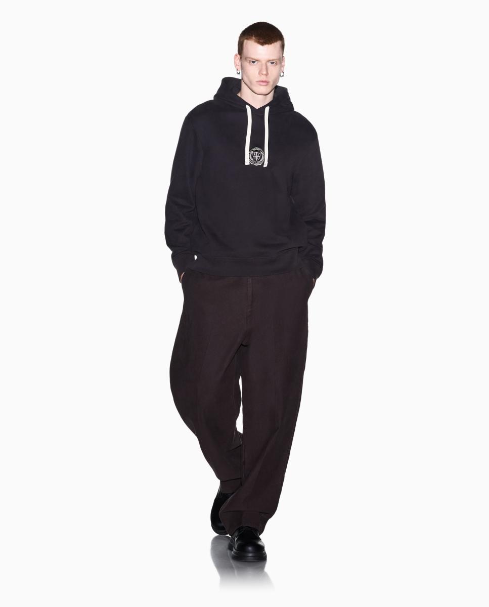 Sweatshirt com Logótipo College e Capuz Castanho-8