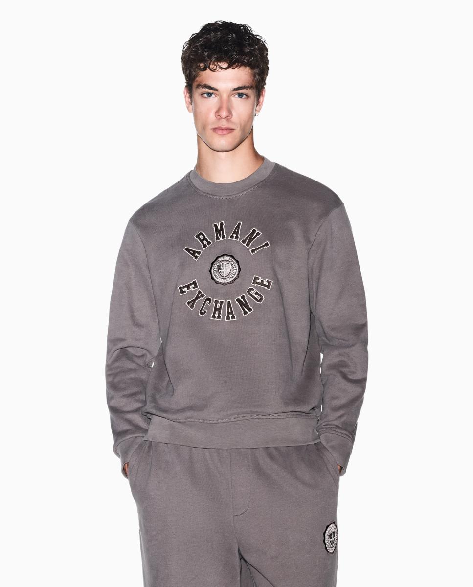 Imagem 0 de Sweatshirt com Logótipo College Grande e Gola Redonda
