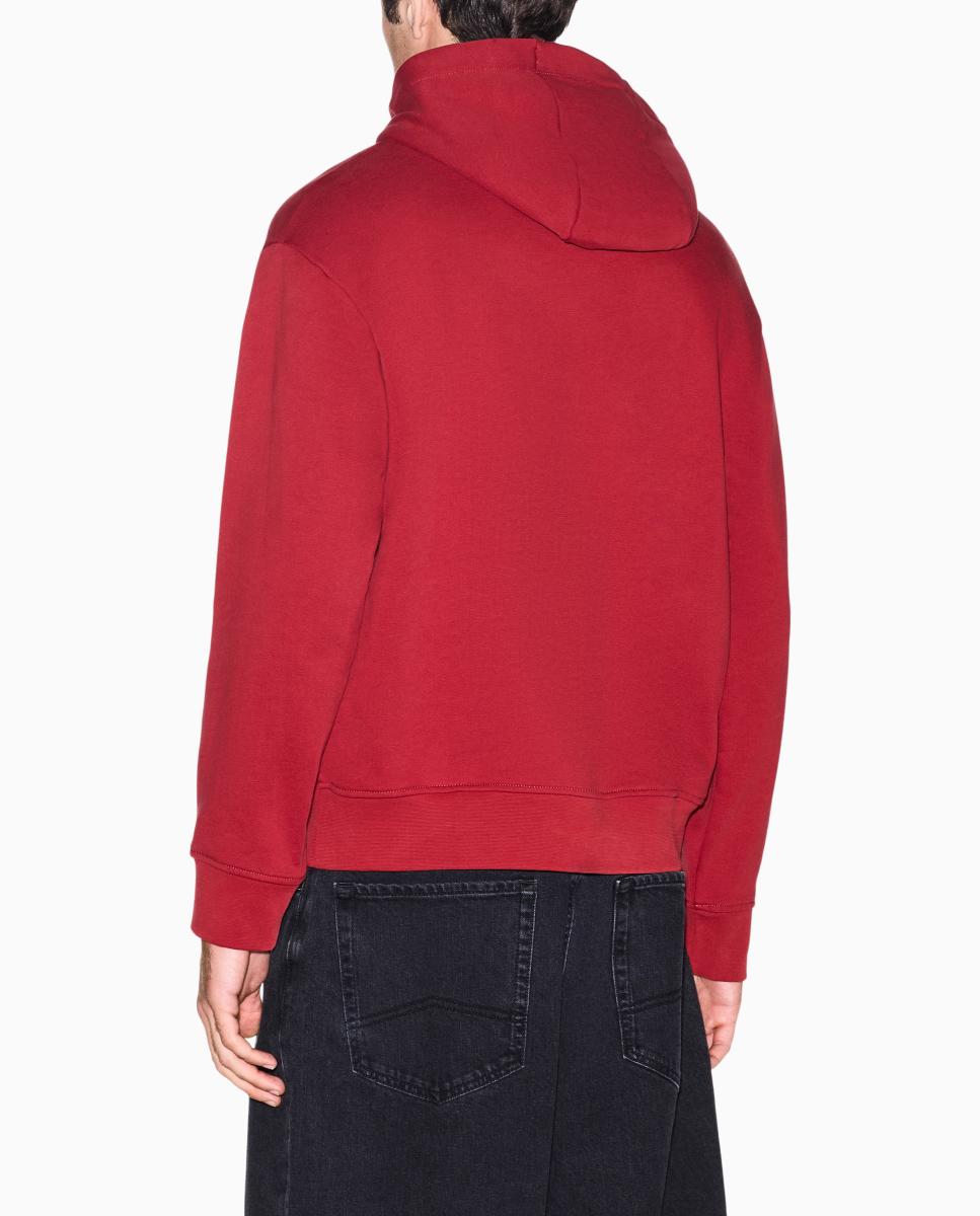 Sweatshirt com Logótipo Grande e Capuz Bordeaux-2