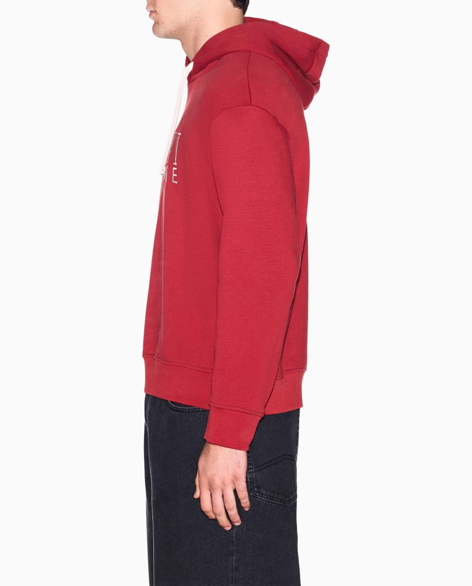 Sweatshirt com Logótipo Grande e Capuz Bordeaux-4