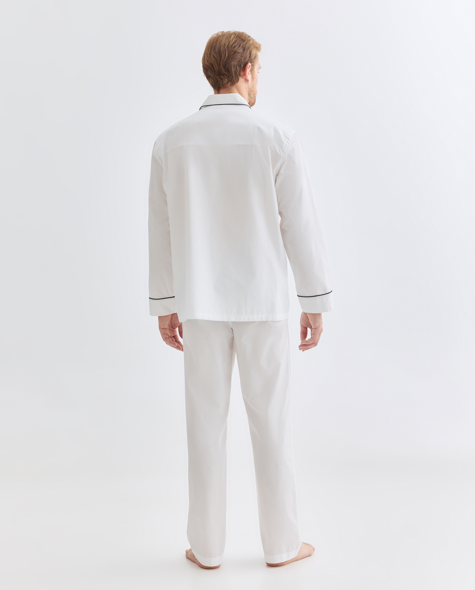 Pijama Comprido Liso Branco-2